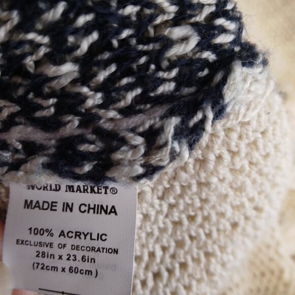 World Market Boho Aztec Tassel Open Front Cardigan OS - Picture 9 of 9